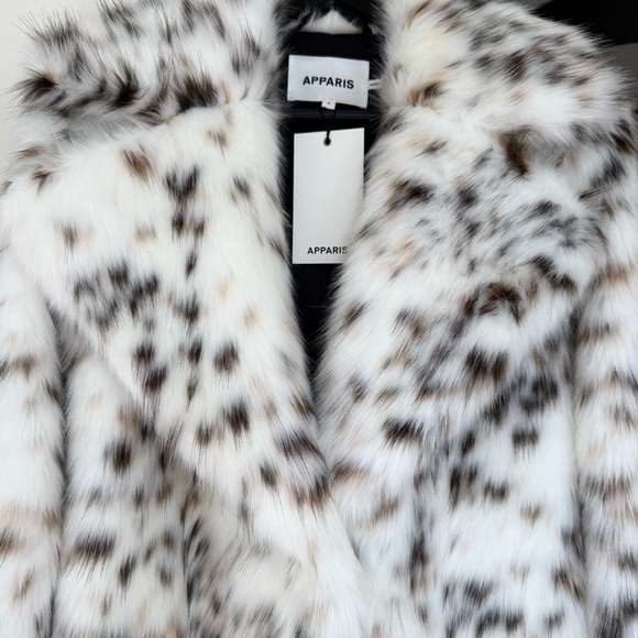 Luxury Brand New Apparis Gabrielle Maxi Coat. S size. Snow Leopard Print. - Picture 3 of 16